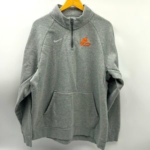 NIKE TENNESSEE VOLS PULLOVER MENS SIZE XL CLUB FLEECE 1/4 ZIP PULLOVER GRAY